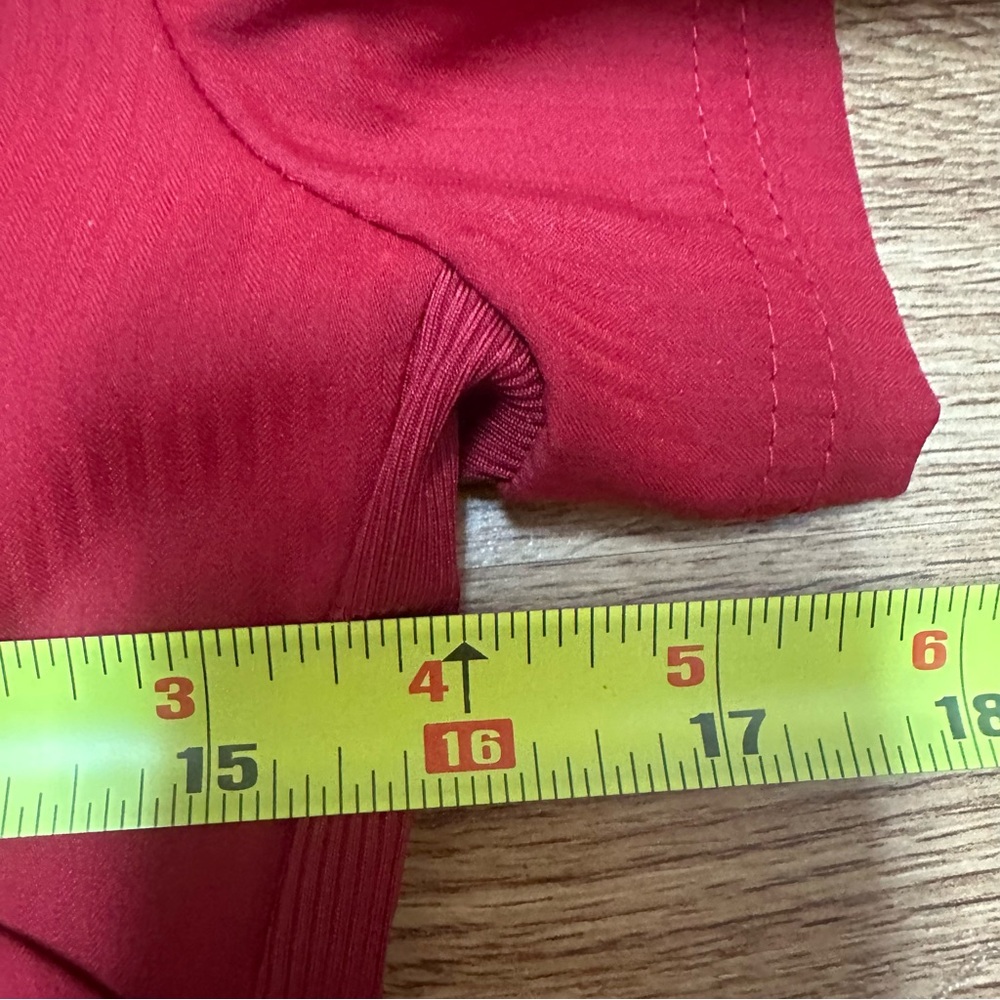 Koi Lite - Women’s Red Wrap-Front Slim Fit Scrub Top - Size S - Picture 5 of 6